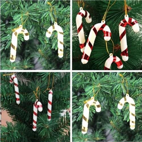 6PCS Christmas Tree Hanging Candy Cane Stool Decoration Christmas Tree Pendants Home Decorations childrens Toys Cut Cake Decor