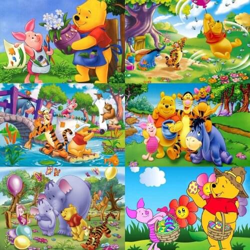 5D Diamond Painting Disney "Friends of Winnie The Pooh" Cross Stitch Full Square Diamond Embroidery Mosaic Home Decoration Gift