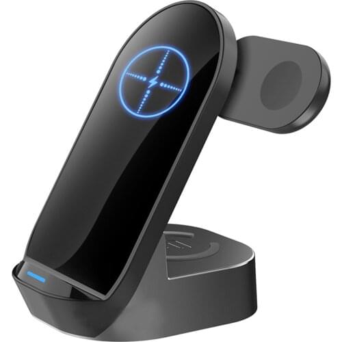 Wireless Charger 3 in 1 Fast Wireless Charging Station Charger Stand Dock for iPhone