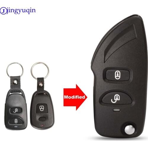Jingyuqin 10p 2b Modified Remote Key Shell Case Cover For Hyundai Elantra Sonata Santa For Kia Carens