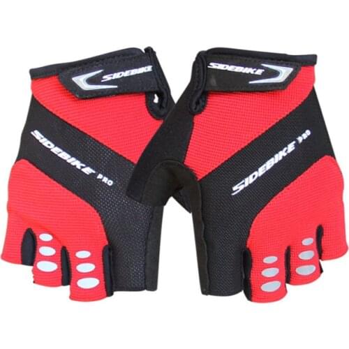 SIDEBIKE Breathable Cycling Gloves Anti Slip Gel Pad Road Bike Short Half Finger Gloves Men Summer Sports MTB Bikes Gloves
