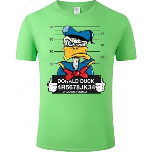 Hot Sale Donald Duck Funny T Shirt Summer Cotton Print T-shirt Men Women Tops Short Sleeve Cool Tee Streetwear Clothing J103