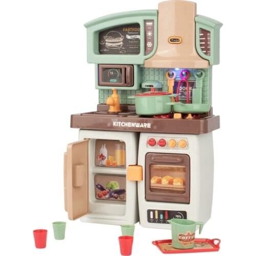 Toddler Toys Play Kitchen Set Doll House Accessories Role Play Toy for Children Tableware Birthday Gift for Girl