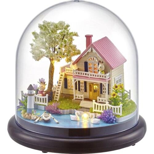 CUTEBEE Doll House Miniature DIY Dollhouse With Furnitures Wooden House Toys For Children Birthday Gift B21