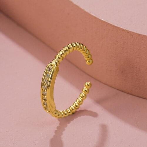 MANGOSKY Exquisite CZ Rings for Women Fashion Adjustable