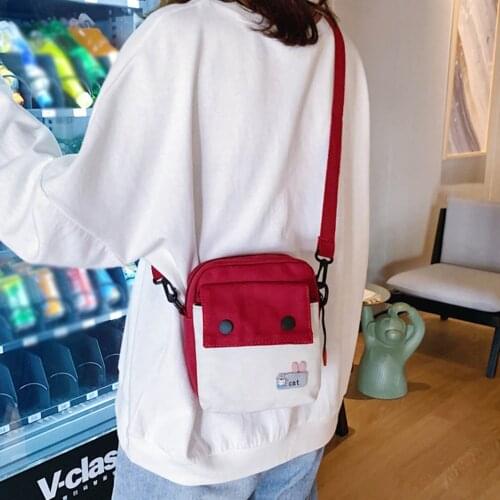 Cute Mini Storage Bag Durable Bag Cartoon Hit Color Soft Girl Literary Harajuku South Korea Female Bag Student Messenger