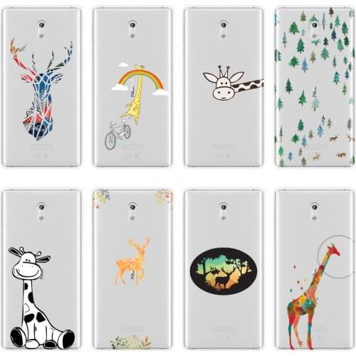 Funny Cute Deer Giraffe Animal Kawaii Girl Case For Nokia X6 7 Plus Soft Silicone Back Cover For Nokia 8 6 5 3 2 1 Phone Case