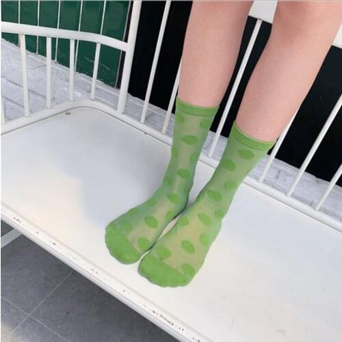 New Japanese ladies short socks summer thin polka dot socks women