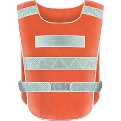 Orange Hi-Vis Reflective Safety Vest For Night Running Construction Protective