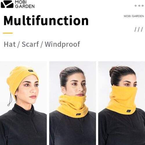 MOBI GARDEN Outdoor Warm Scarf Multi-Function Thickening Velvet Winter Keep Warm Camping Skiing Cycling Windproof Hat Face Cover