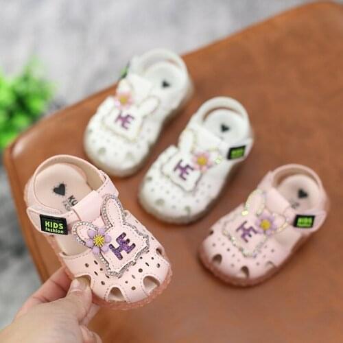 Insole 11.5-13.5cm 0-2 Year Summer Female Baby Toddler Shoes Rabbit Sandals Infant Shoes