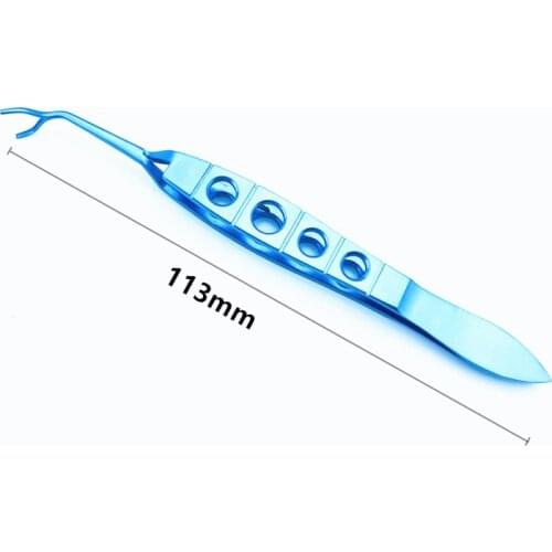 Titanium landers vitrectomy lens forceps 113mm Ophthalmic microsurgery instrument