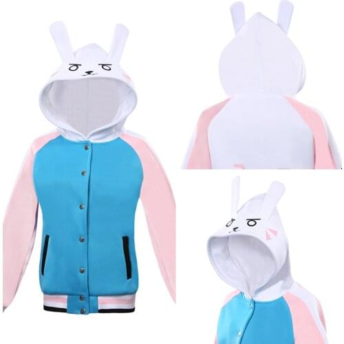 OW DVA Hana Song Hoodie Cosplay Costume Halloween Carnival Costumes