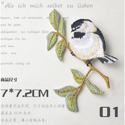 1 Piece Cute Couple Bird Patches Sew on applique For Clothes Jacket DIY Accessories Europe Popular Clothing Patch