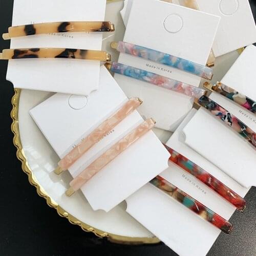 2019 New Colorful Acetic acid Acrylic Resin Barrettes For Women Hair Accessories Korea Leopard Print Hair Clips Hairpins