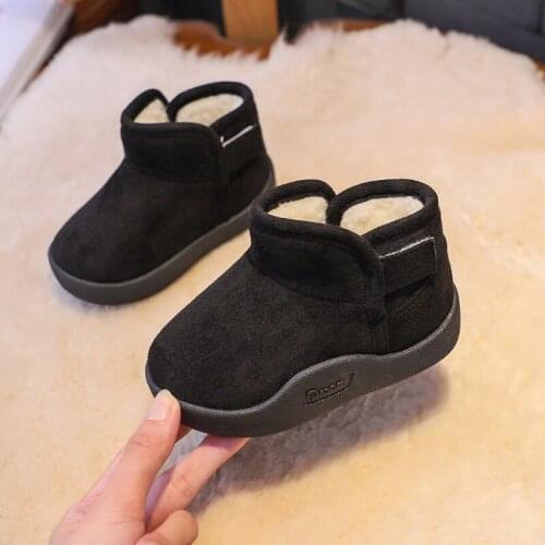 2020 Winter Warm Toddler Kids Snow Boot Girls Boys Boots Warm Plush Outdoor Baby Boots Soft Bottom Non-slip Kids Cotton Shoes