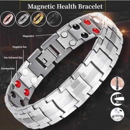 2021 Fitness Weight Loss Detachable Bracelet Health Care Energy Bracelet Classic Jewelry Magnetic Therapy Bracelet Wholesale