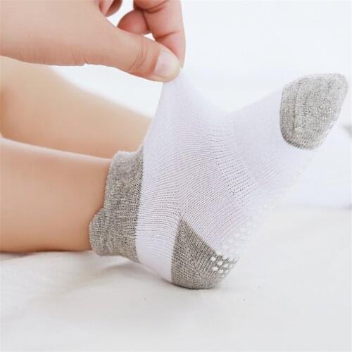 5 Pairs 0-2Y Cute Lovely Short Baby Socks Floor Socks Boys Girls Cotton Childrens Anti-slip Boat Low Cut Sock For Girls Boys
