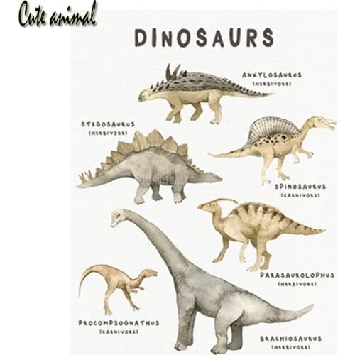 5D DIY Diamond Painting Dinosaur stegosaurus animal Full square round resin Diamond Embroidery Cross Stitch kit Mosaic Rhineston