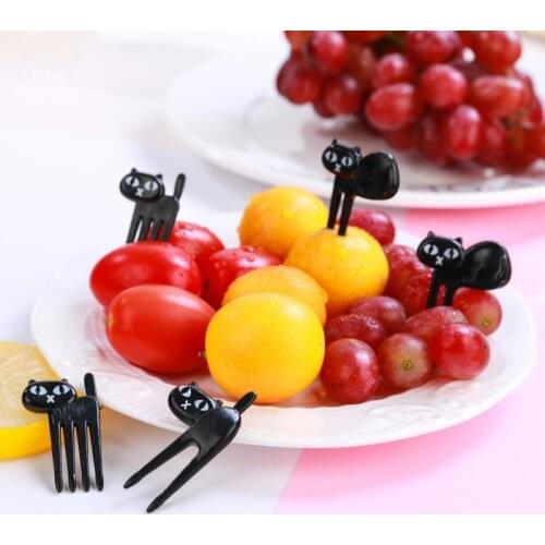 6 Pcs Animal Fruit Forks Food Picks For Kids Kitchen Mini Cartoon Children Snack Fruit Pick Toothpick Bento Lunches Party Decor
