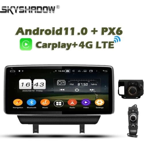 Wireless Carplay PX6 Car DVD Player DSP 10.25" IPS Android 10 4G+128G GPS RDS Radio wifi Bluetooth 5.0 For MAZDA 2 CX3 2015-2021