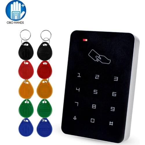 Standalone Access Controller with 10pcs EM keychains RFID Access Control Keypad digital panel Card Reader For Door Lock System