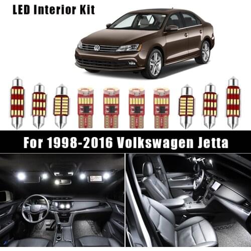 White Canbus Error Free LED Bulb Interior Map Dome Light Kit For VW For Jetta For Bora For Vento 4 5 6 MK4 MK5 MK6 (1998-2016)