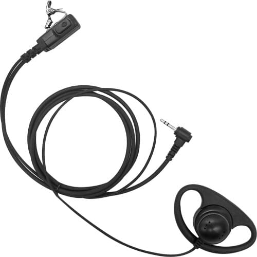 D Shape Earpiece Headset for 1 Pin 2.5MM Motorola Talkabout Walkie Talkie Two Way Radios MH230R MR350R MT350R MS350R T200 T260