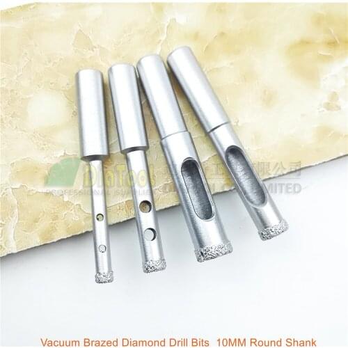 DIATOOL 4pcs/set (6mm+8mm+10mm+12mm) Diamond Vacuum Brazed Drilling Core Bits Drill Bits Hole Saw Granite Stone Ceramic Masory