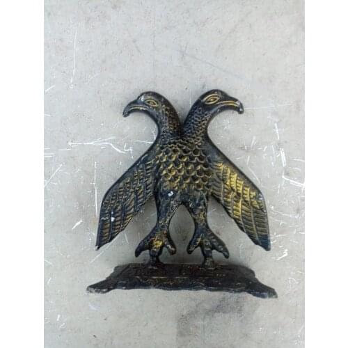 Double headed Roman Eagle black cast iron, European Old Home Garden bar wall Decaration metal animal sculpture handwork