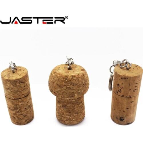 JASTER USB flash drives Custom LOGO hot selling creative Wooden stopper real capacity USB 2.0 4GB/8GB/16GB/32GB/64GB