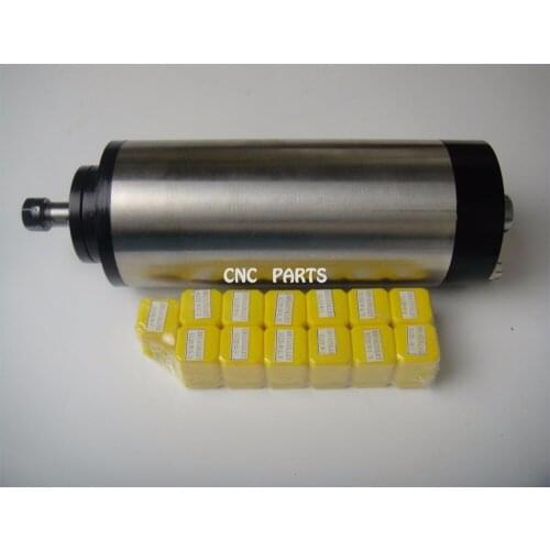 CNC milling spindle ER11 diameter 80mm 220V 1.5KW water cooling spindle motor+13 pieces ER11 collet