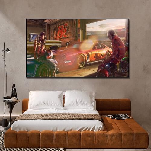 Muscle Racing Car Sport Racing Car Poster Painting Canvas Print Nordic Home Decor Wall Art Picture For Living Room Frameless