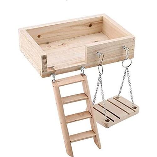 3Pcs Hamster Crawling Ladder Swing Toys Set Small Animal Toy Cage Accessories for Gerbil Rat Chinchillas Guinea Pig Squirrel Toy