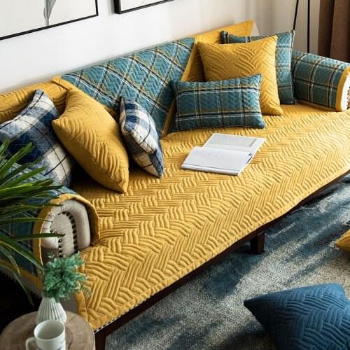Anti-slip sofa cushion four seasons universal American light luxury fabric all-inclusive sofa cover removable and washable
