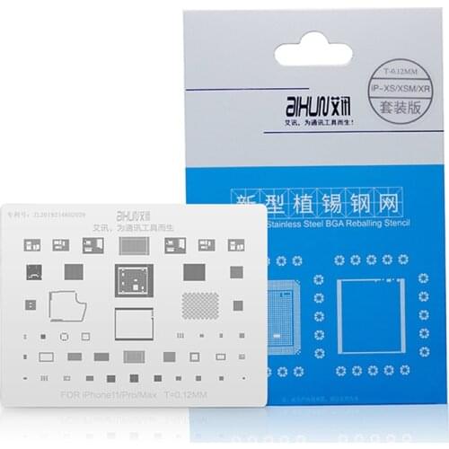 AxunT0.12mm High Temperature Resistant Tin Planting Steel Mesh Is Used For IPhon5 -8P XS Max /XR11Pro11Pro Max Tin Planting