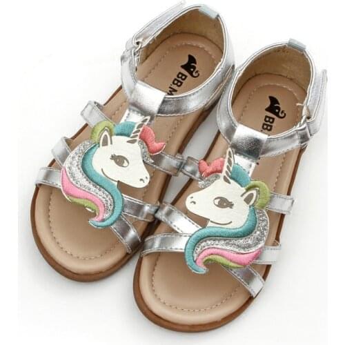 Open-toed Beach Jelly Shoes for Little Girls Unicorn Sandals Summer Kids Gladiator Sandals Unicorn Slippers Infant Baby Child