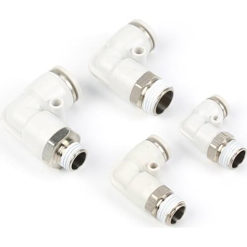 PL Pneumatic connector 4mm-12mm Hose OD 1/8" 1/4" 3/8" 1/2" Male Thread Pneumatic Tube Elbow Connector Tube Air Push In Fitting