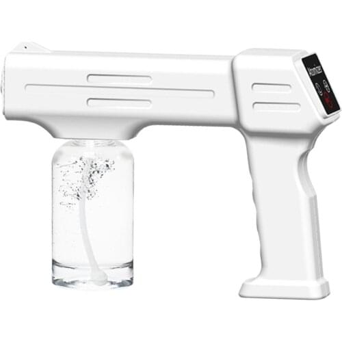 Portable Electric Sanitizer Sprayer Blue Light Rechargeable Nano Steam Water Spray Gun Home Disinfection Machine 300ml