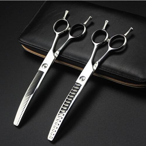 Professional japan 440c 6cr 6 inch hair scissors set cutting barber makas haircut makeup thinning shears hairdressing scissors