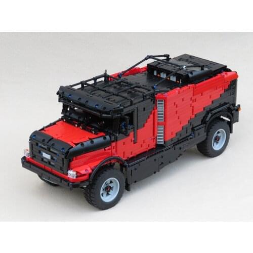 Building block technology moc-34665 Dakar Renault Dakar Rally truck remote control cross-country assembly toy boy gift