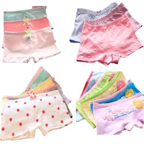 3pcs/lot 100% Cotton Panties For Girl Underwear Breathable Girl Panties Boxer Young Underwear For Student Children Underpants