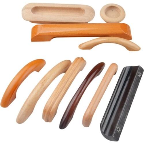 Solid Wood Furniture Handle Cabinet Knob Furniture Wooden Cabinet Door Handle Cabinet Kitchen Pulls Handle Furniture Component