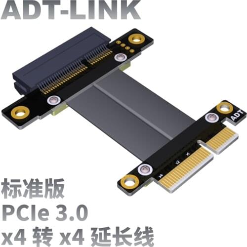 PCIe 3.0 x4 Male To x4 Female Extension Cable PCI Express Gen3.0 Motherboard Graphics SSD Extender Conversion Riser Card Cable
