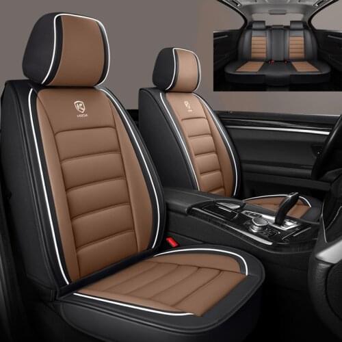 Karcle Universal Car Seat Cover Full Set PU Leather Breathable Car Seat Protector Front Rear Car Seat Cushion Set Auto Interior