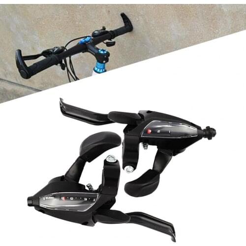 1 Pair EF500-8 Bicycle Derailleur Quick Changing Visual Window Black 24-Speed MTB Gear Shifter for Mountain Bike