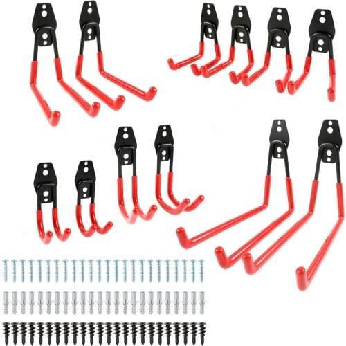 12pcs Mixed Style Multifunctional Hook Large Heavy Duty Wall-mounted Trapezoidal Hook for Home Warehouse Balcony Storage Hook