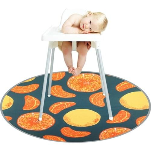 130*130cm Waterproof High Chair Mat Floor Protector Non Slip Baby Eatting Play Mat