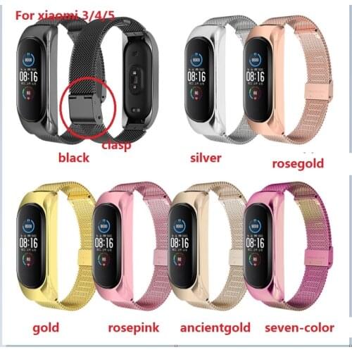 30pcs.stainsteel steel milanese strap for MI5. xiaomi-band5 milan bracelet clasp