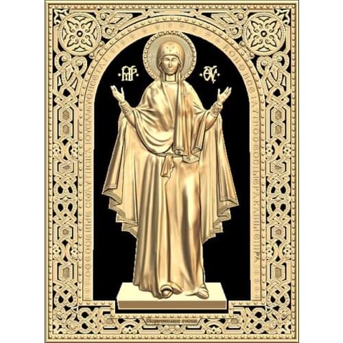 Icon-Nerushimaya-stena 3d model for cnc STL format Religion 3d Relief Model STL Router 3 axis Engraver ArtCam